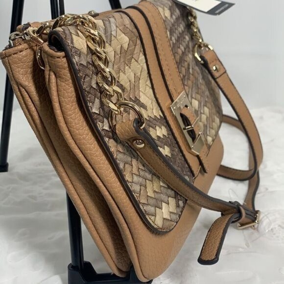 Nine West Gleam Team Faux Snakeskin Crossbody Bag - Tan/Grey/Cream, 60424769-4XE - Picture 8 of 16